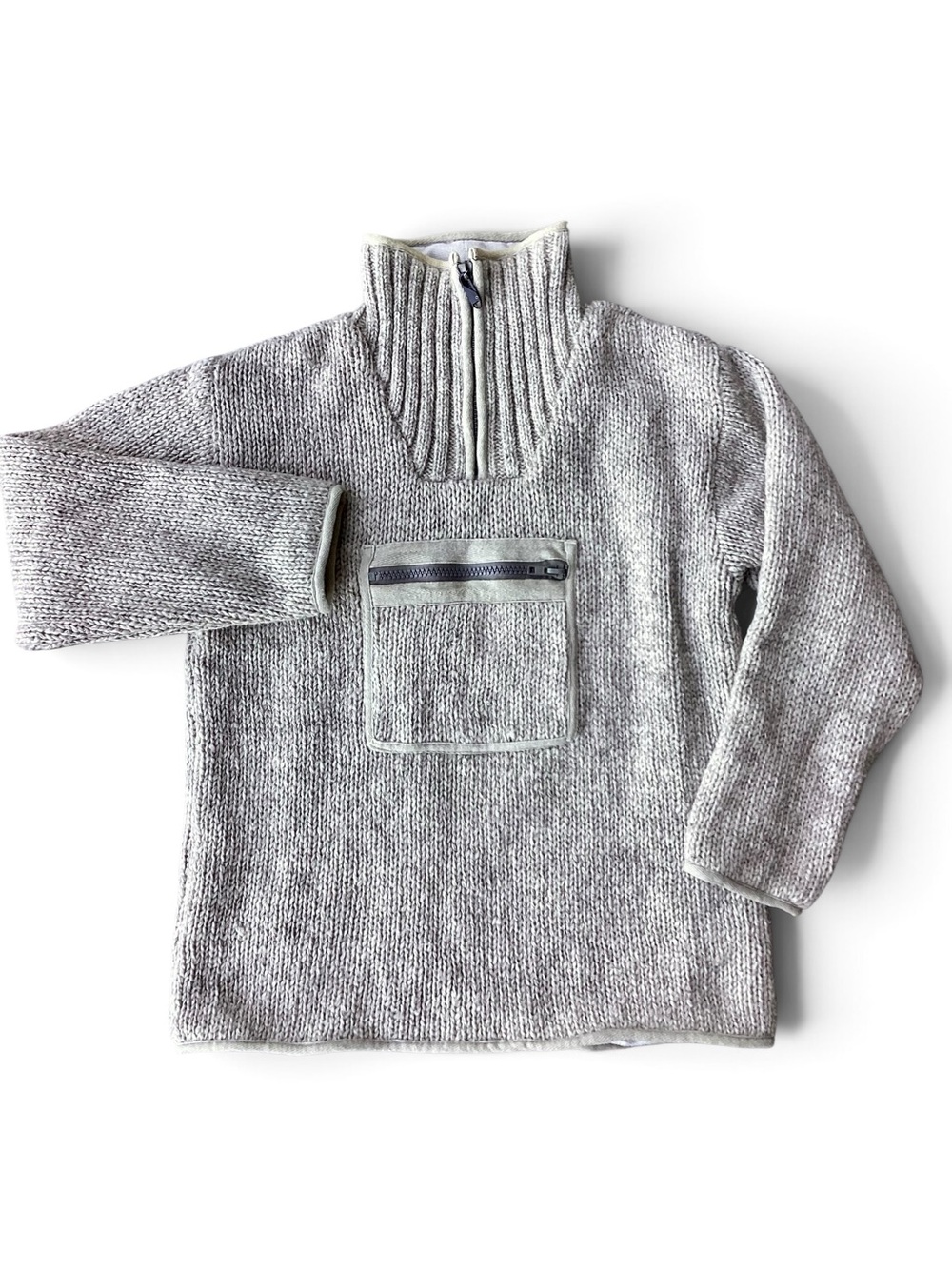 Laundromat Chunky 100% Wool Sweater L Nepal Lined